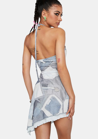 Denim Pocket Adelia Mini Dress