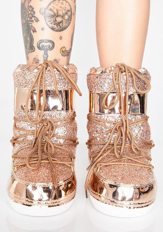 Rose Golden Journey To Mars Boots