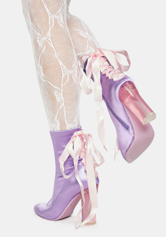 Take A Bow Corset Booties