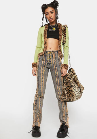 Lush Flirty Date Leopard Cardigan