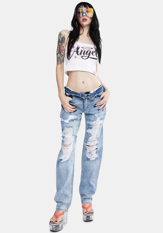 Indigo Raider Super Trash Rebound Mid Rise Jeans