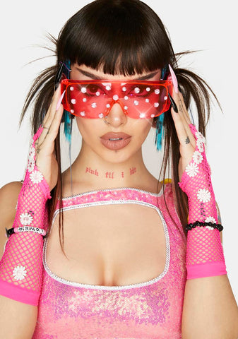 Candy Ready To Glow Rhinestone Sunglasses