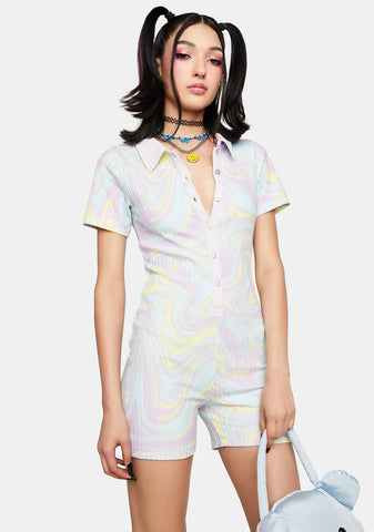 Swirl Print Romper