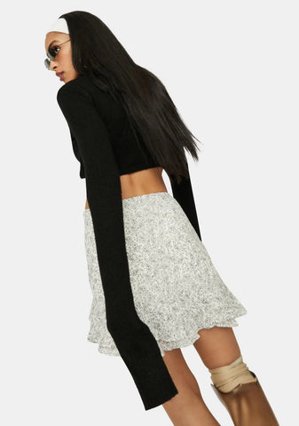 Paisley Princess Ruffle Mini Skirt