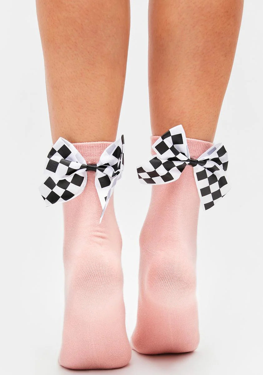 Baby Check You Out Bow Ankle Socks