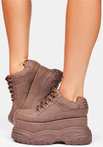 Coffee Pay The Bills Platform Sneakers