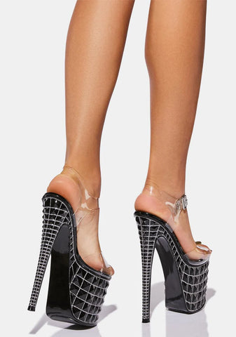 All Over Me Stud Platform Heels