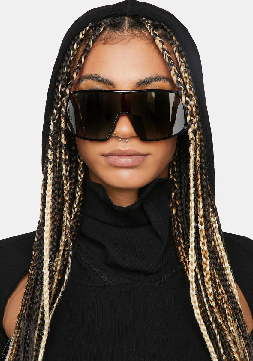 Compression Mirrored Shield Sunglasses