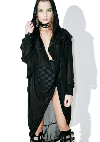 Darkness Falls Sheer Trench Coat