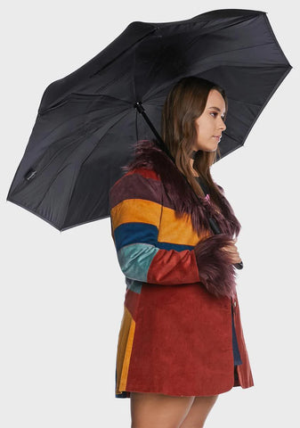 Unbelievabrella Reverse 48" Arc Closing Stick Umbrella