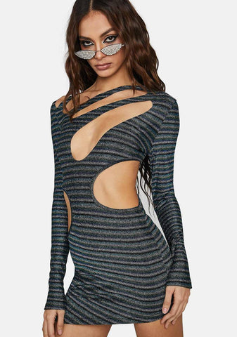 Green Cutout Mini Dress