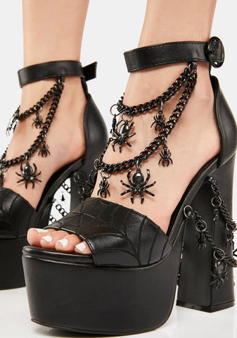 Creepy Crawler Platform Heels