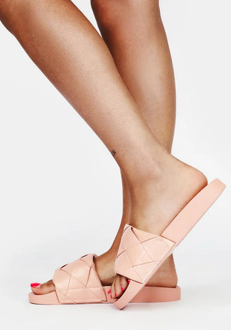 Sweet Designer Love Quilted Slides