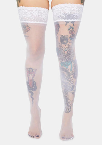 Angel Made For Me Thigh High Lace Tights
