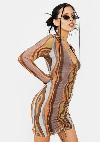 Earthy Gradient Aviva Mini Dress