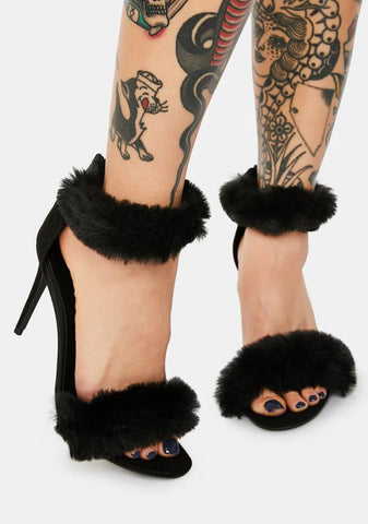 Noir Step Right Up Stiletto Heels