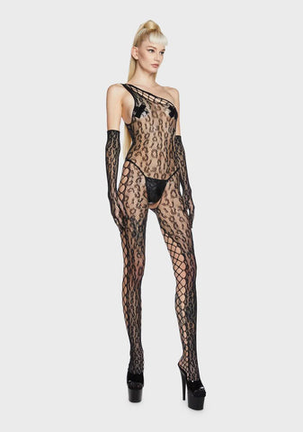 Roarin' For More Fishnet Bodystocking