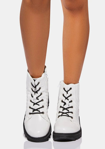 Angel More To Adore Combat Boots