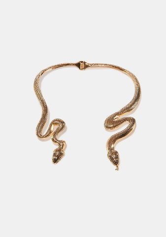 Won Me Over Snake Necklace