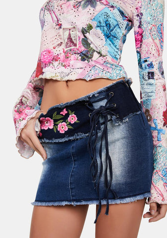 Cobblestone Strolls Mini Skirt