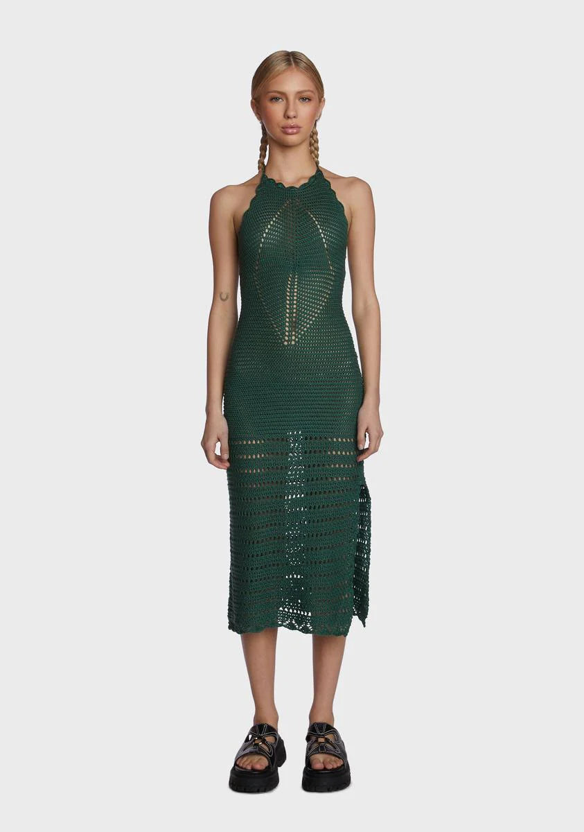 Stay True Crochet Midi Dress