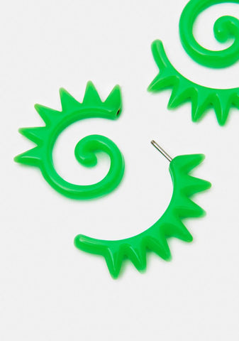 Deadly And Atomic Swirl Earrings