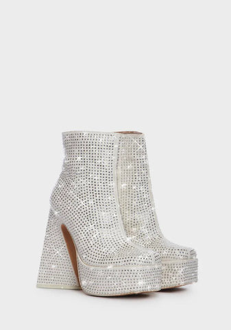 Silver Rumour Rhinestone Boots