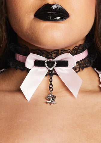 Sweet Sanctimony Bow Choker