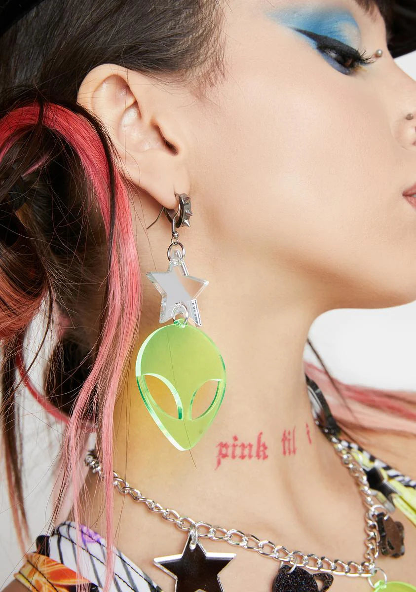 Yellow Out Of Space Earrings