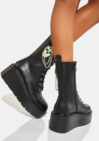 Yorick Mansion Platform Skull Boots