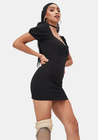 Into the Cosmos Short Sleeve Sweetheart Mini Dress