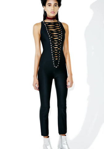 Lace-Up Catsuit