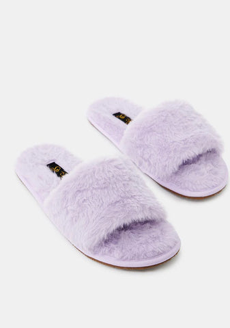Magic Fluff With Me Fuzzy Slipper Slides