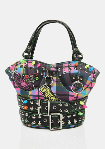 Paint The Town Plaid Corset Bag