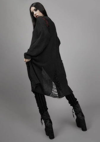 Holy Terror Distressed Cardigan