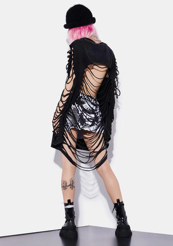 Face The Backlash Shredded Sweatshirt