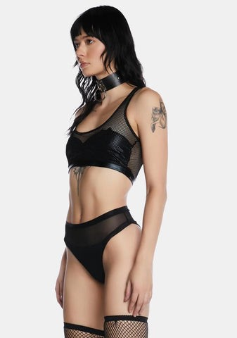 Not Your Baby Fishnet Bra