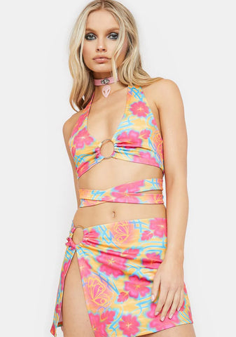 Island Time O-Ring Mini Skirt