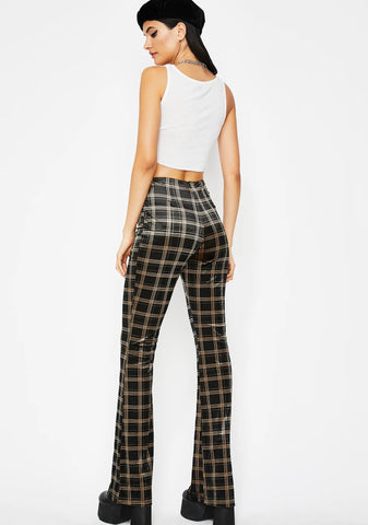 Plaid Posse High Waist Pants
