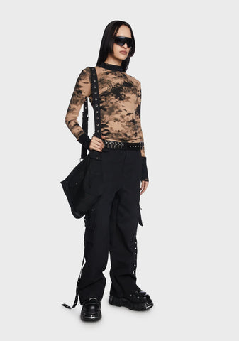 Medium Waist Loose Cargo Trousers