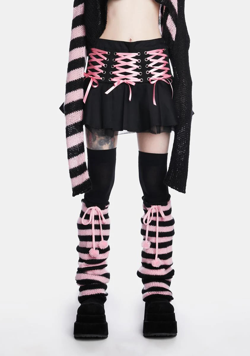 Sweet Bloodline Lace-Up Skirt