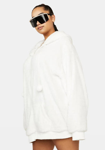 Plus Beat The Freeze Faux Fur Hoodie