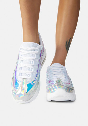 Shine Don't Stop Holographic Sneakers