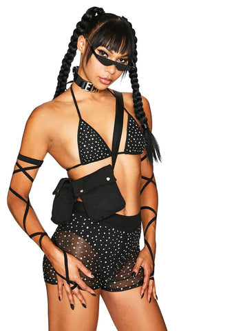 Parallel Universe Rhinestone Shorts