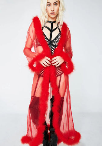 In The Night Feather Robe