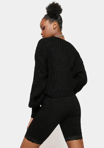 Noir Answer My Call Biker Shorts