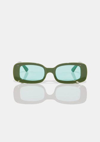 Lush Unseen Sights Rectangle Sunglasses
