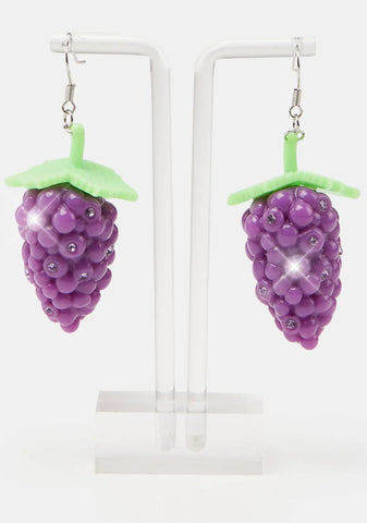 Wine O'Clock Drop Earrings
