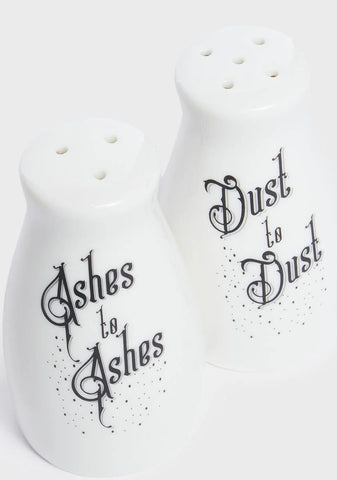 Ashes To Ashes Dust To Dust Salt And Pepper Shaker Set