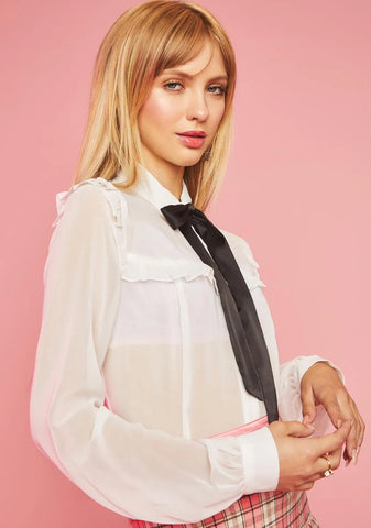 Don't Go There Chiffon Blouse